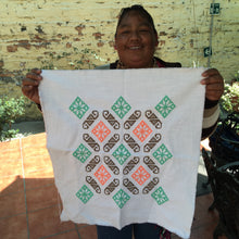 Hand-Embroidered Pillow FRESCHEZZA WITH BORDER (Mint Kiss)