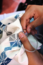 Hand-embroidered Pillow GRECO MARAIKA (Rouge)