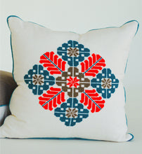 CINQ FLEURS Hand-embroidered Pillow (Citrus)