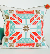 MARIA BONITA Hand-Embroidered Pillow (Mint Kiss)