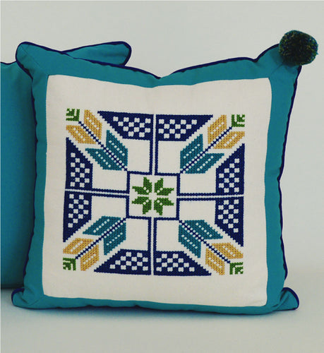 Hand-Embroidered Pillow MARITA (Chaparrita)