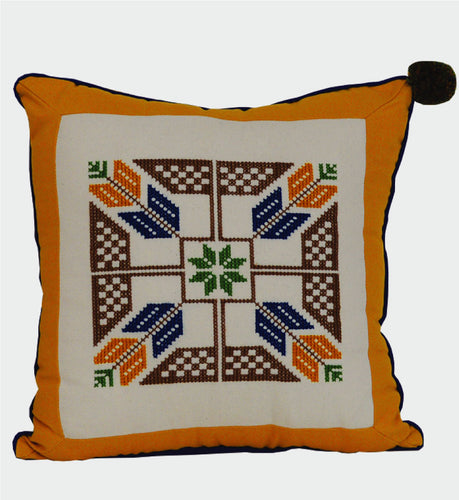 Hand-Embroidered Pillow MARITA (Breeze)