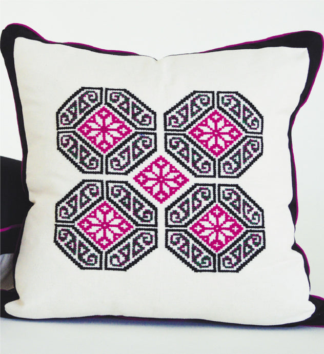 BLOSSOM Hand-embroidered Pillow (Boho)