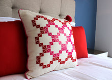 Hand-embroidered Pillow GRECO MARAIKA (Rouge)